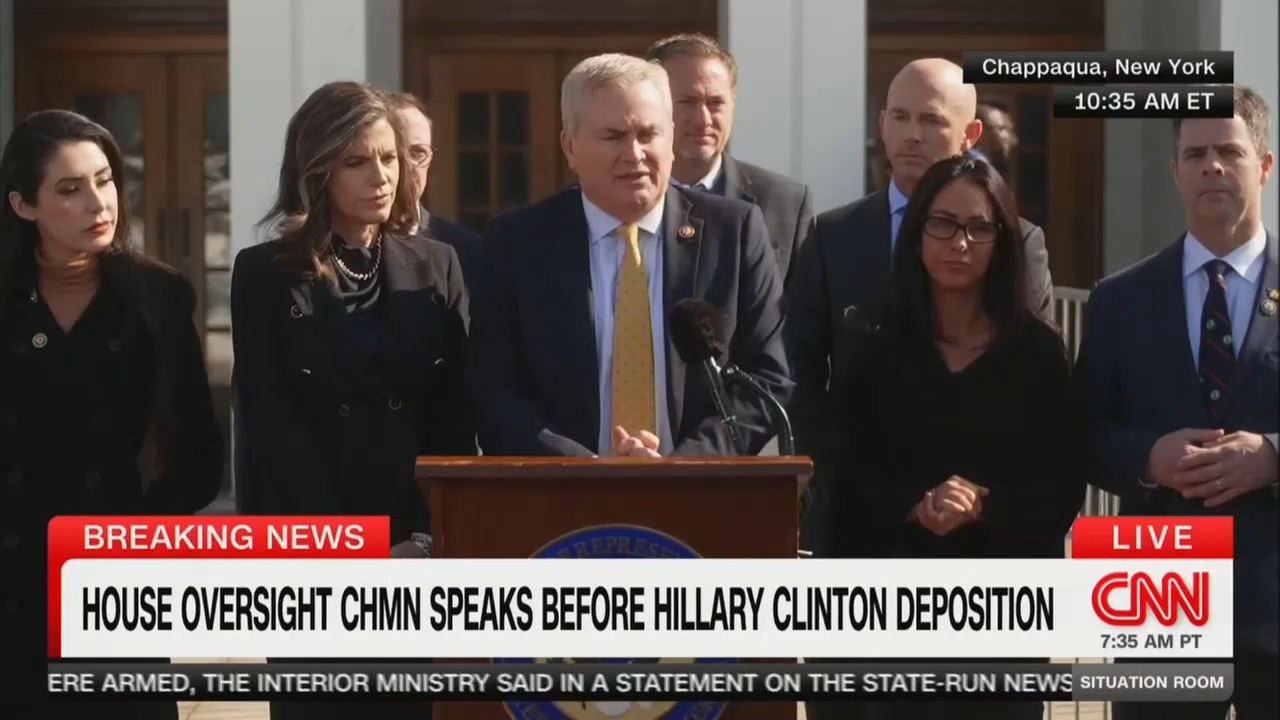 James Comer Pressed About Trump Admin's Epstein Cover-Up Ahead of Hillary Clinton Deposition