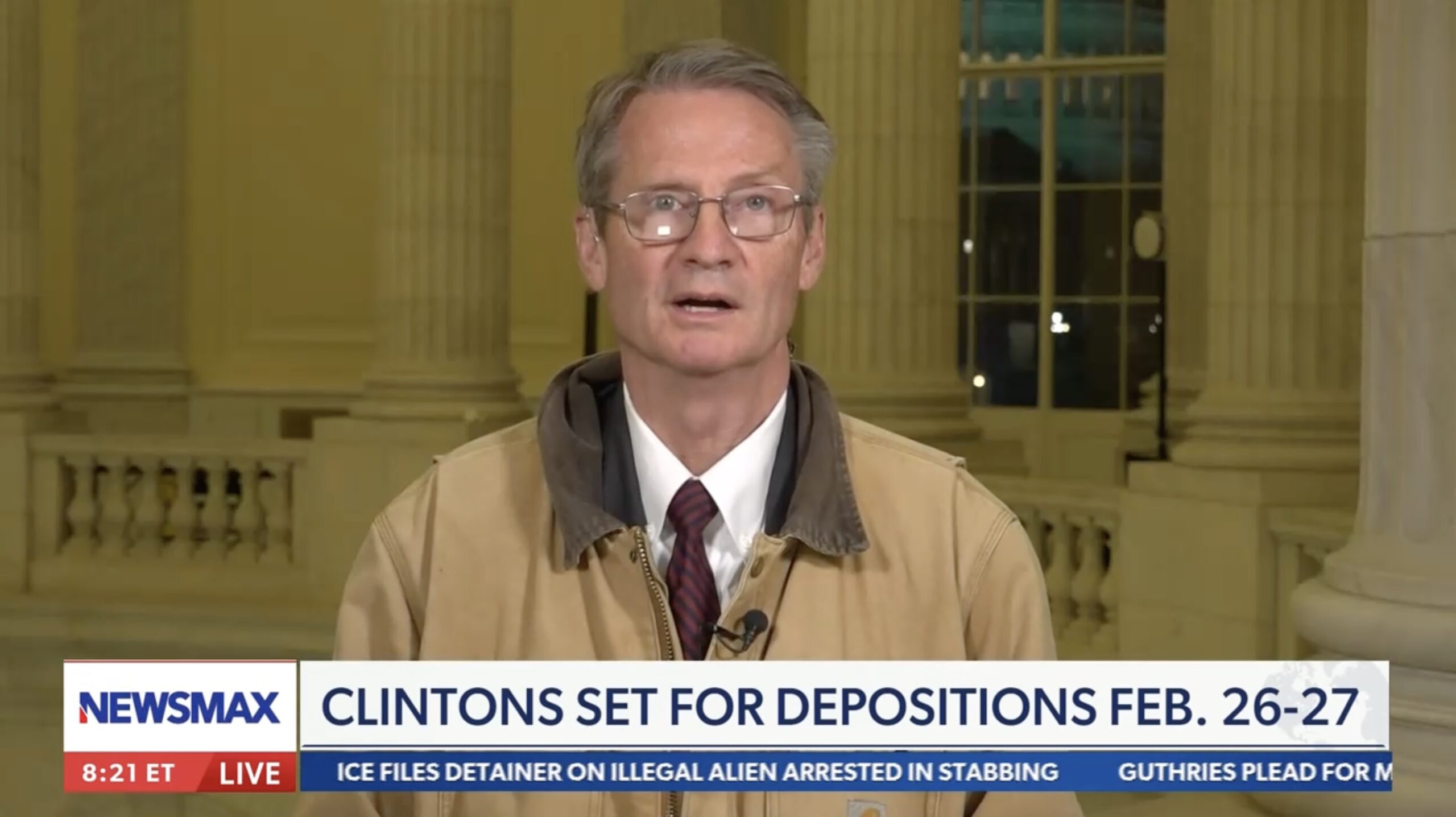 Rep. Tim Burchett (R-TN) said on Monday that "a lot of congressmen probably should be in jail" during a discussion on Newsmax about Jeffrey Epstein.