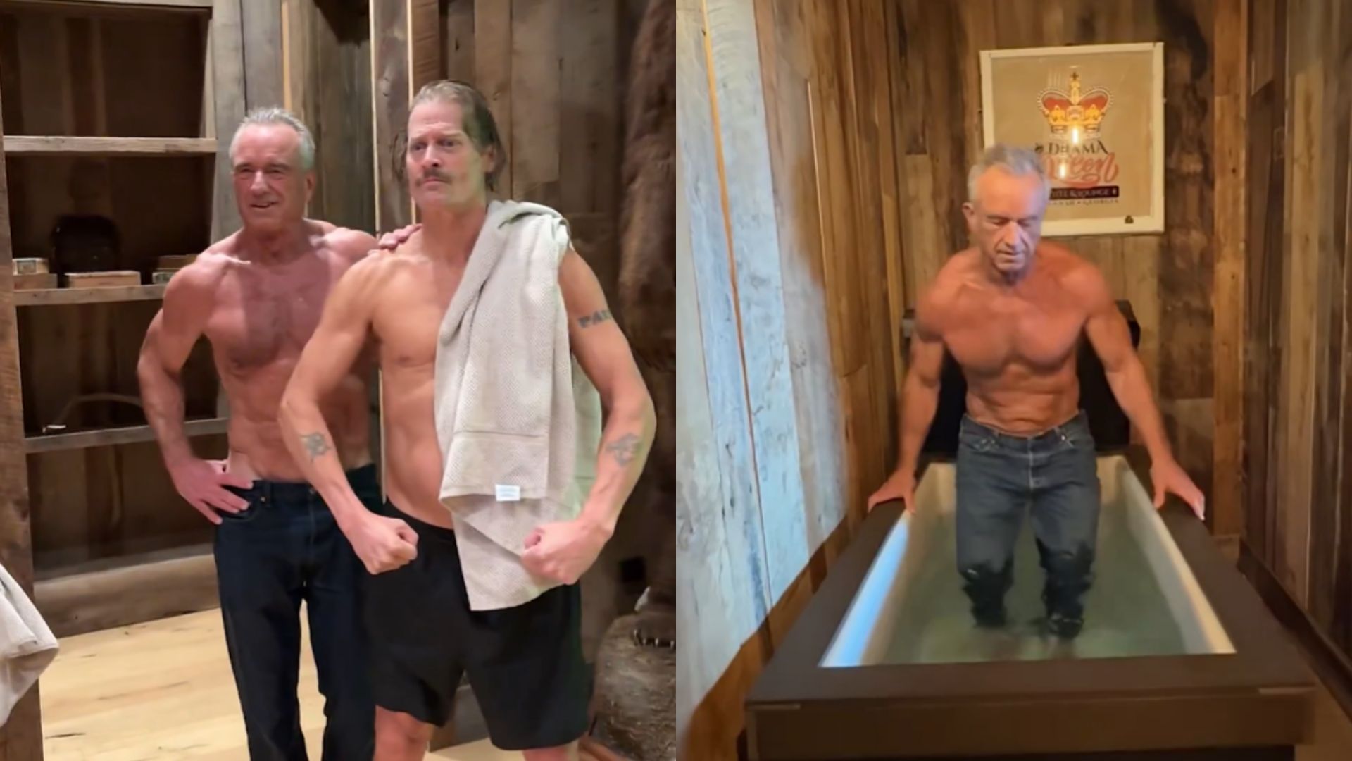 Bizarre New RFK Jr Video Features Shirtless Secretary Climbing Into Tub in Jeans