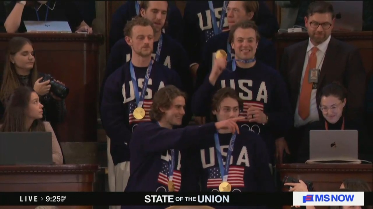 WATCH: Trump Gleefully Introduces the Men's Hockey Team to Cheers of USA!'