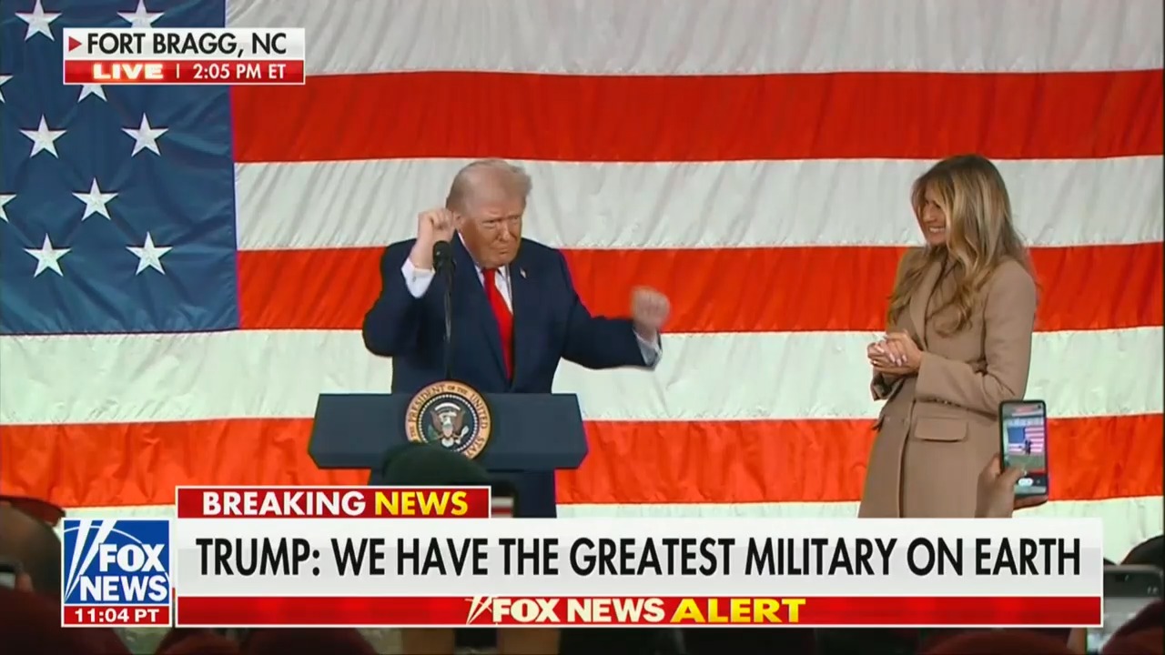 What a Special Moment': John Roberts Gushes Over Trump's Fort Bragg Speech as President Dances to YMCA'