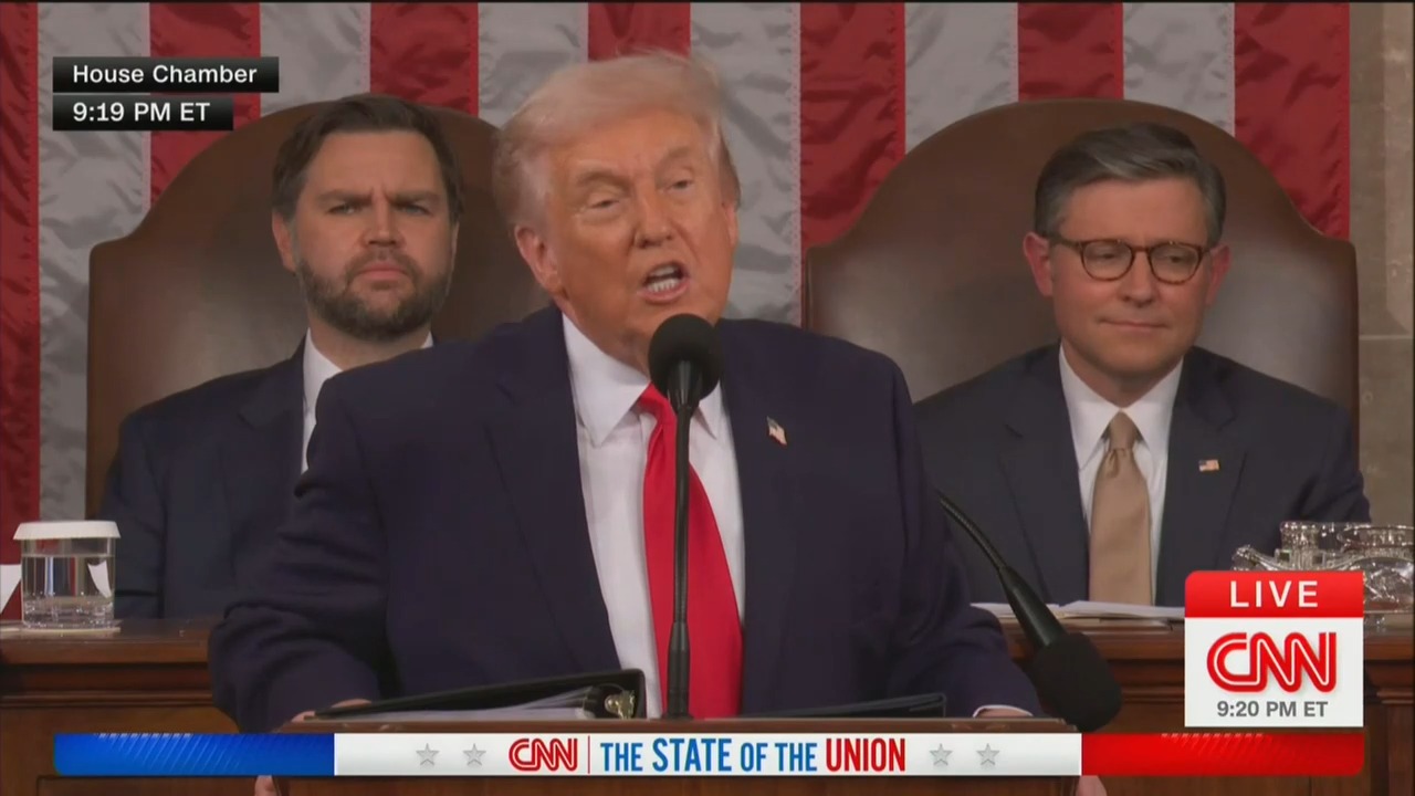 Everybody's Up, Way Up!' Trump Plays Role of Economic Hype Man at State of the Union
