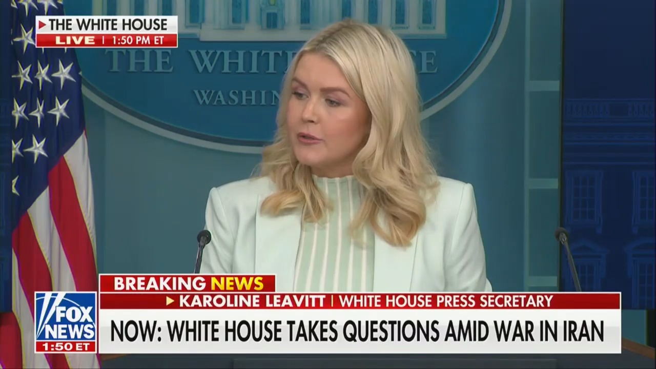 Leavitt Quizzed on Trump Voters Feeling Betrayed by Iran War