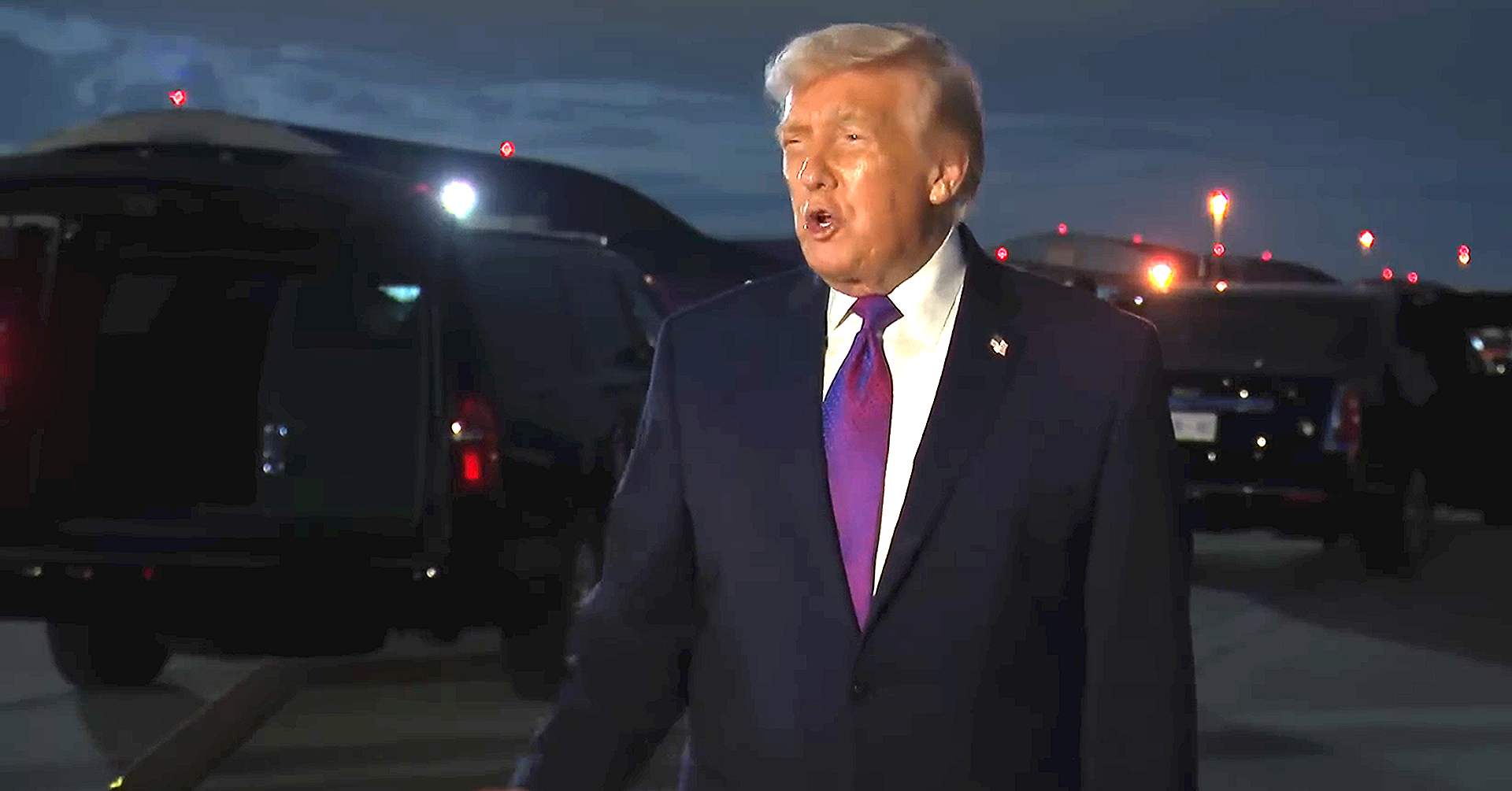 Peter Doocy pressed President Donald Trump about "sleeper cells" after a rally as Trump deflected by attacking former President Joe Biden.