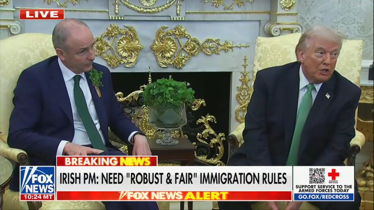 Irish Prime Minister Sits in Awkward Silence as Trump Refers to Female President of Ireland as a Man