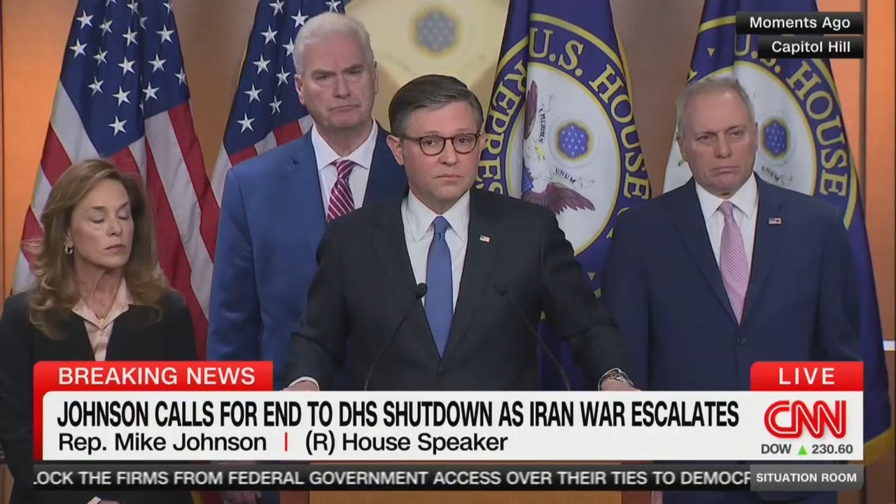 Mike Johnson Wavers Over Iran War Powers Vote: I Pray' We Win