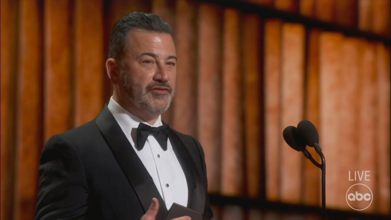 Jimmy Kimmel Takes a Jab at Trump and CBS During Oscars