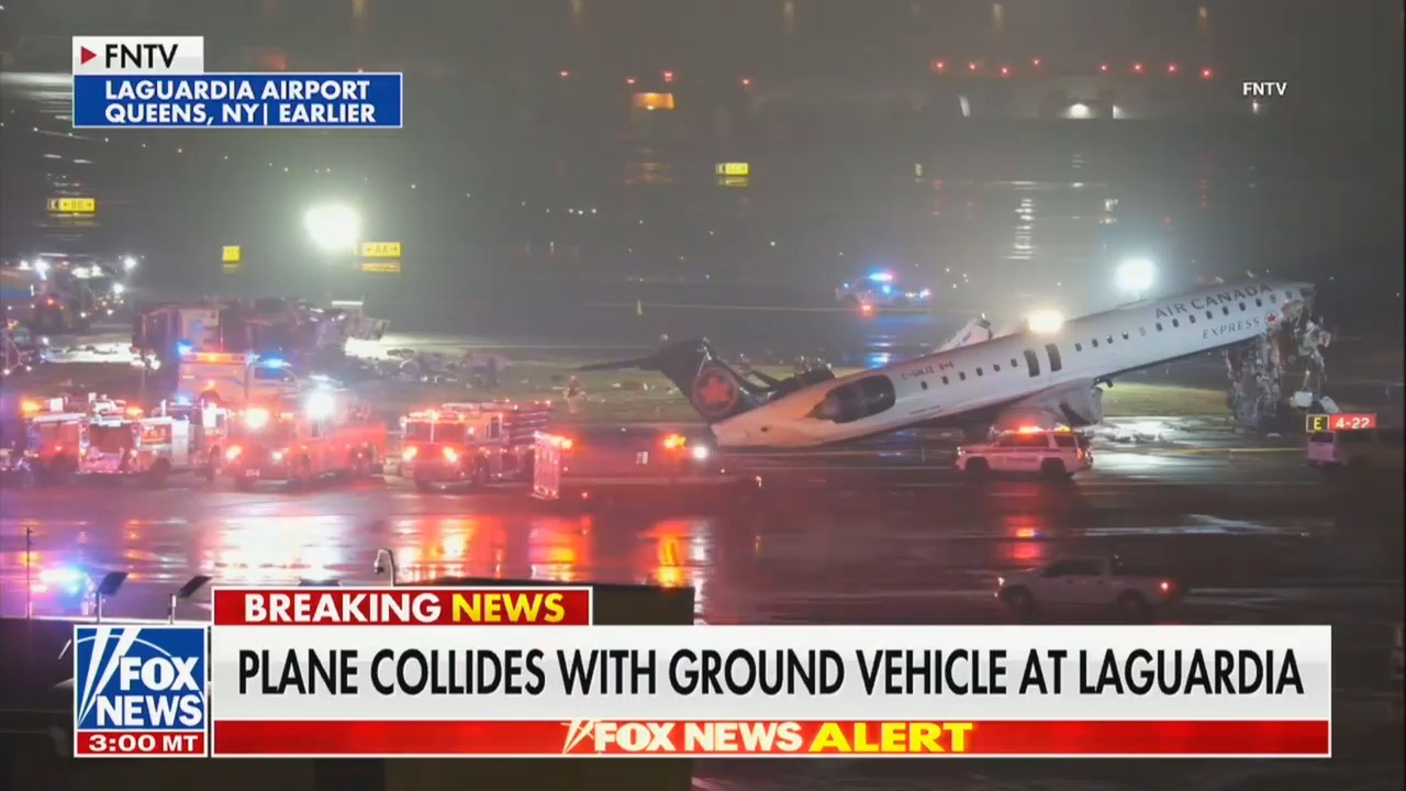 2 Killed After Air Canada Jet Crashes Into Vehicle at LaGuardia Forcing Airport Shutdown