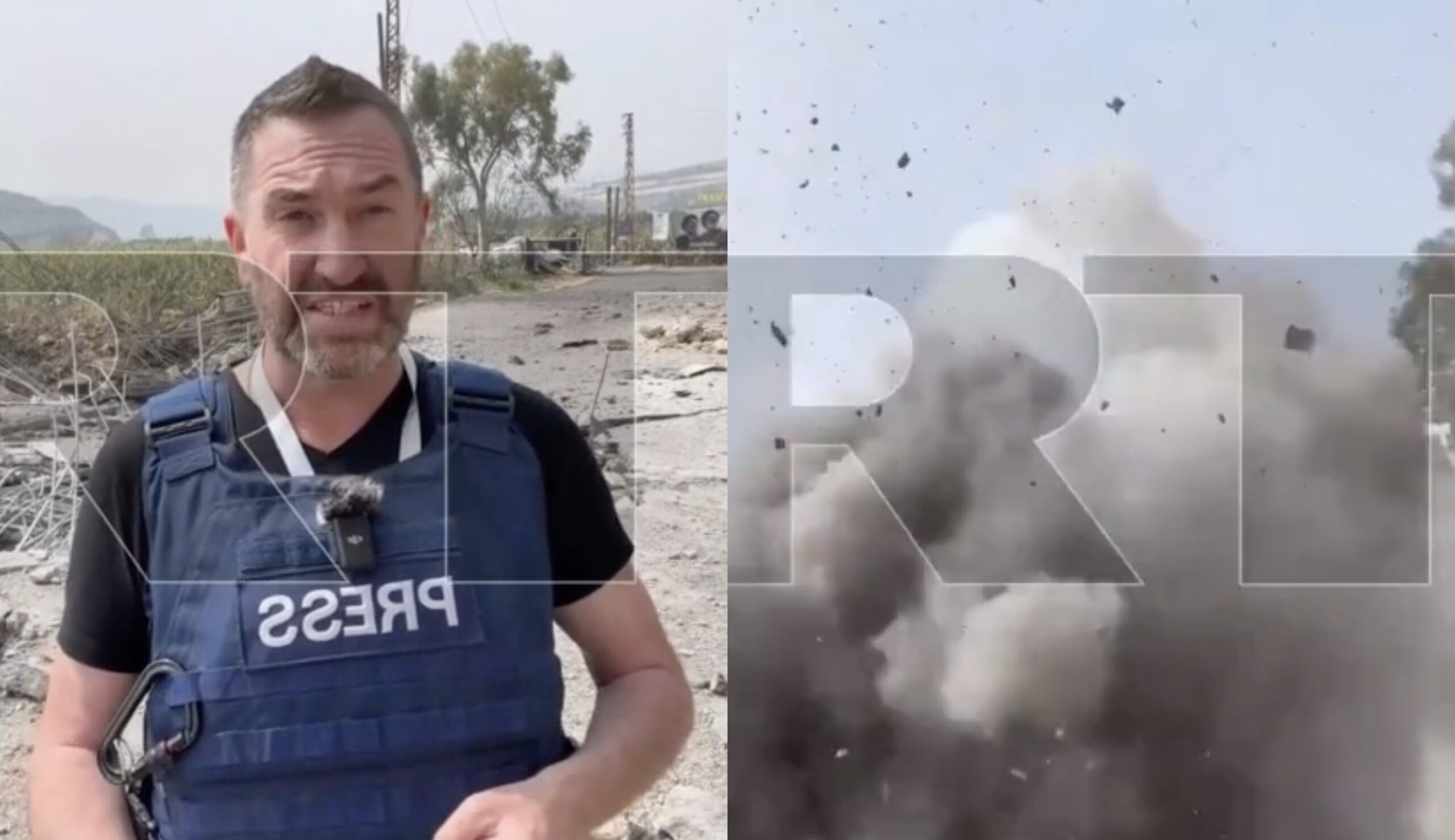 WATCH: Alleged Israeli Strike Lands Right Next to Russian State Media Reporter