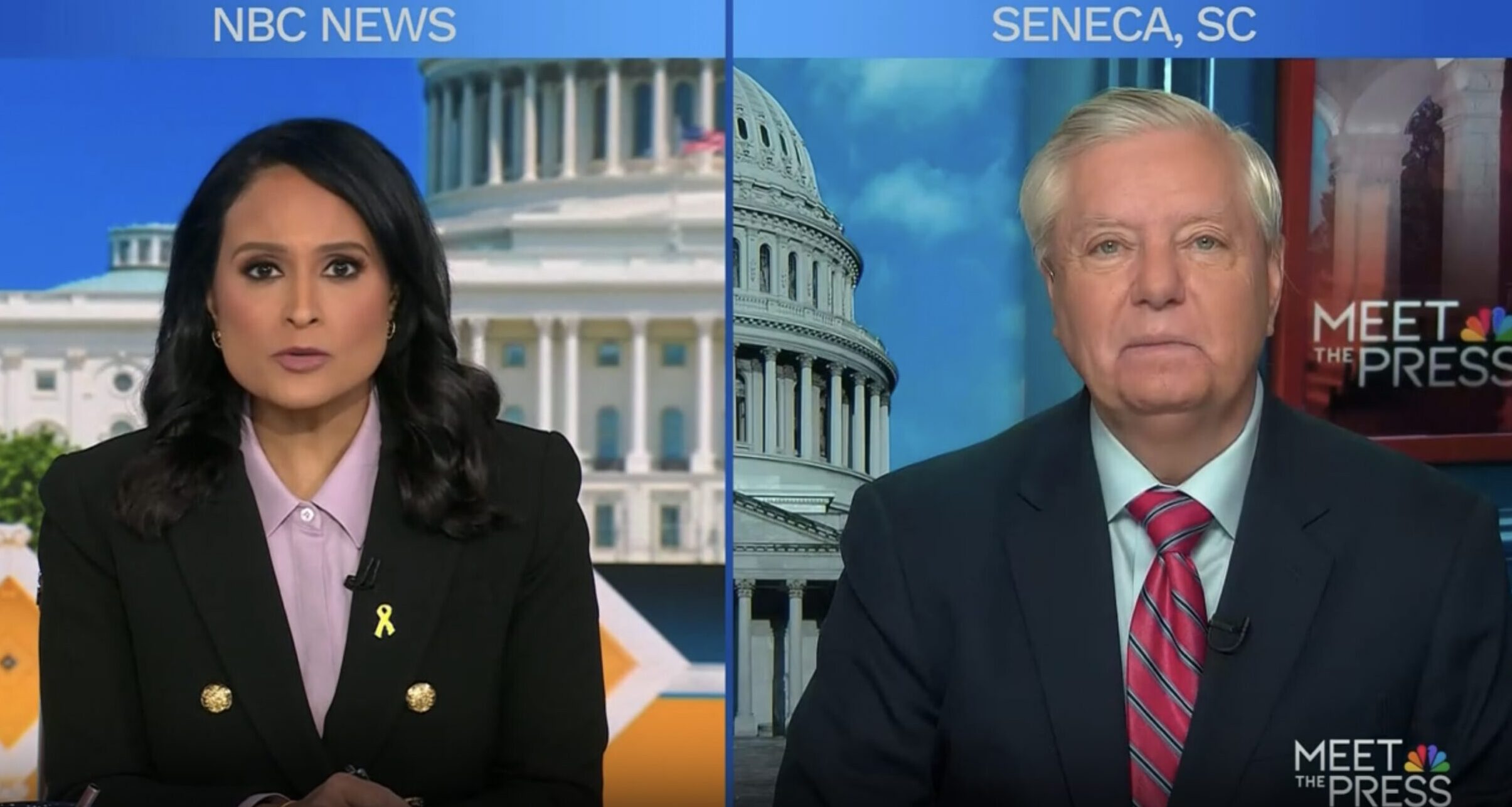 Lindsey Graham Battles NBC's Kristen Welker on Iran