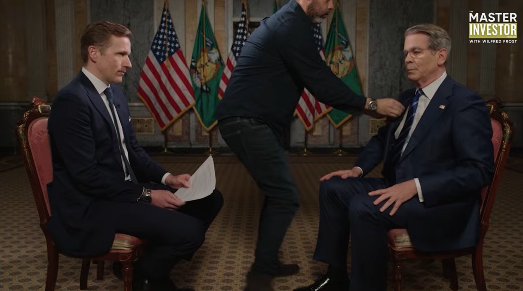 Treasury Secretary Scott Bessent was summoned to the White House Situation Room while in the middle of an interview on Thursday.