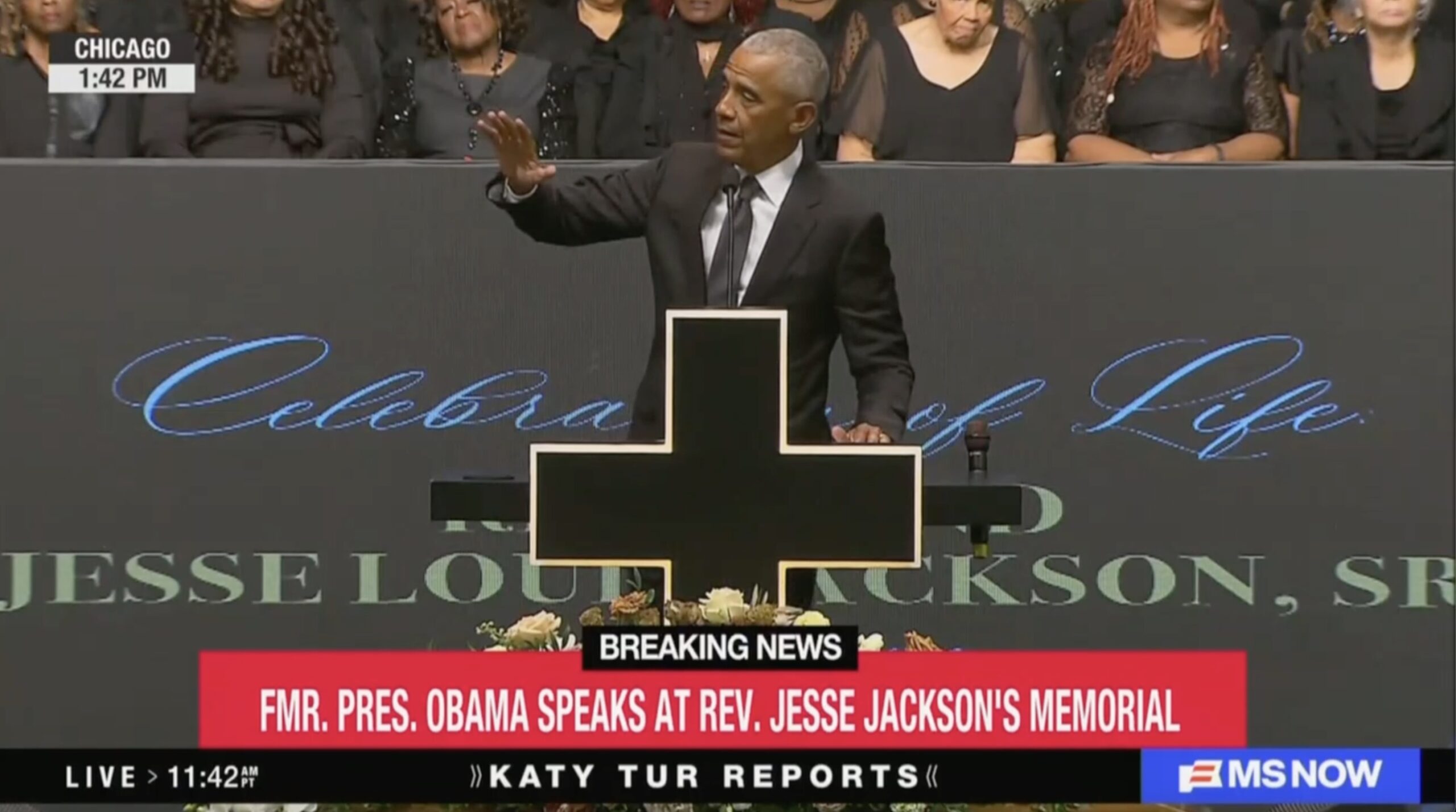 Obama Honors Jesse Jackson at His Funeral: Rose Above Despair and Kept That Righteous Flame Alive'