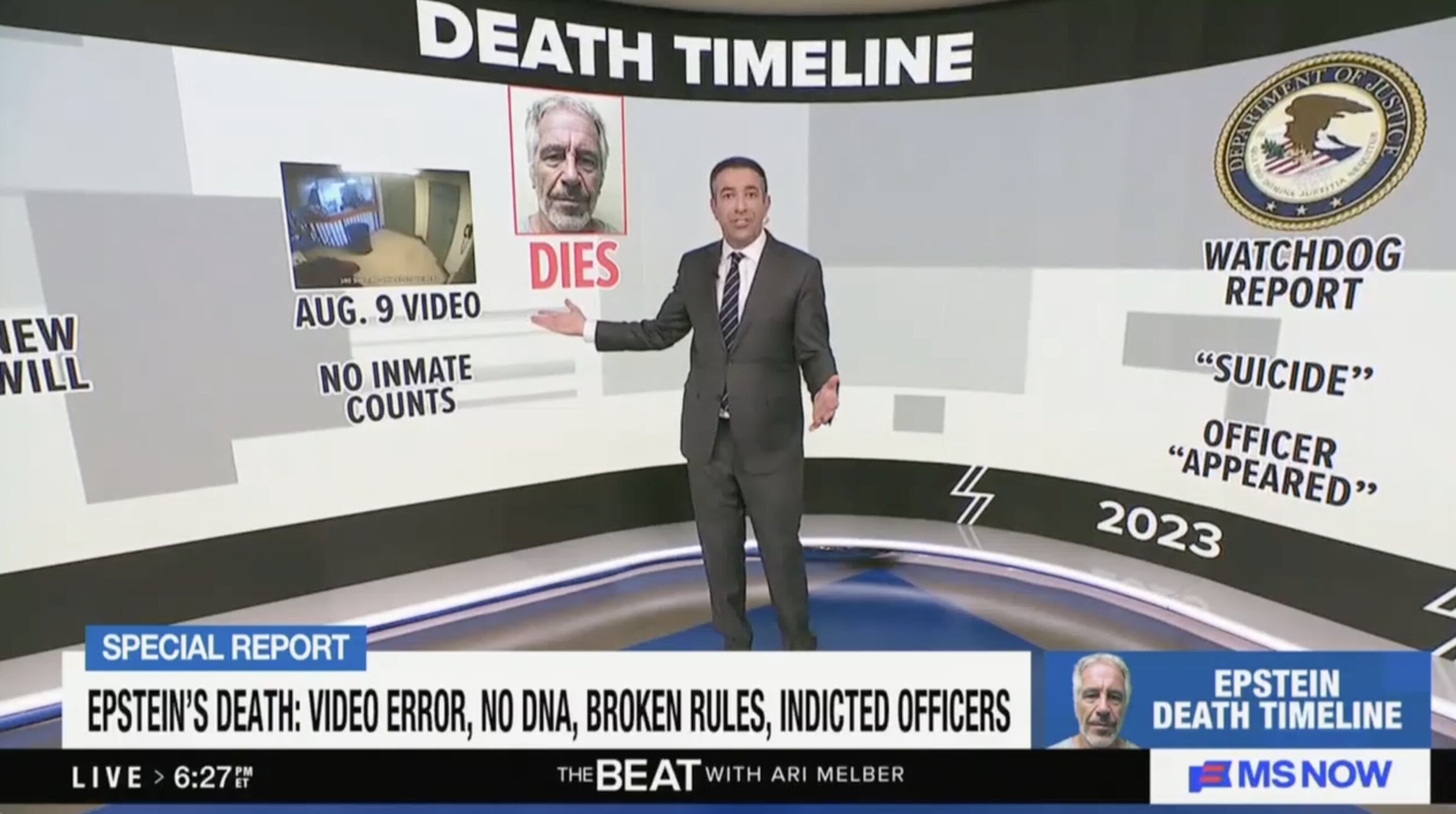 Ari Melber Breaks Down Secret FBI Log Raising New Questions About Epstein's Death