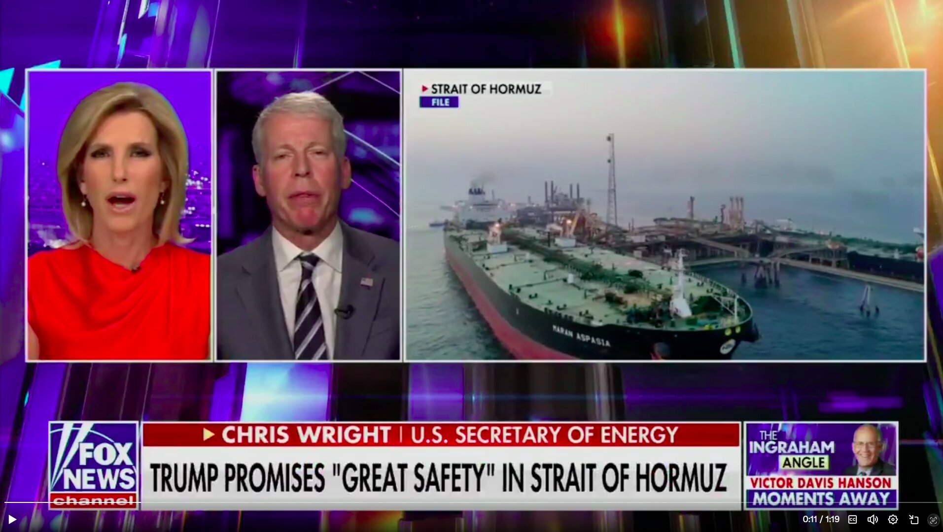 Laura Ingraham Presses Trump Cabinet Official After Iran Reportedly Struck Ships: What Now?'