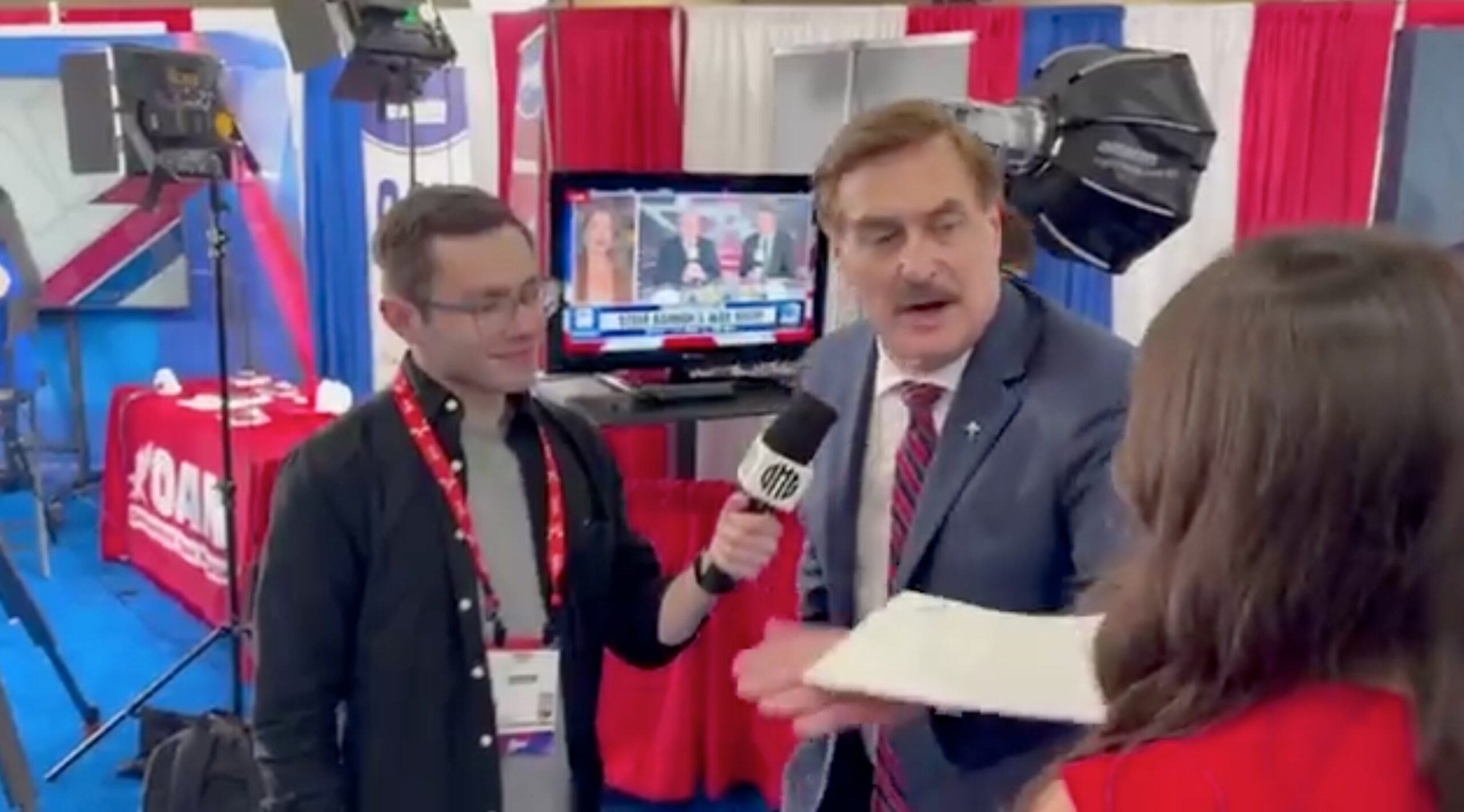 MyPillow Guy Mike Lindell Appears to Be Served Lawsuit During Live CPAC Interview