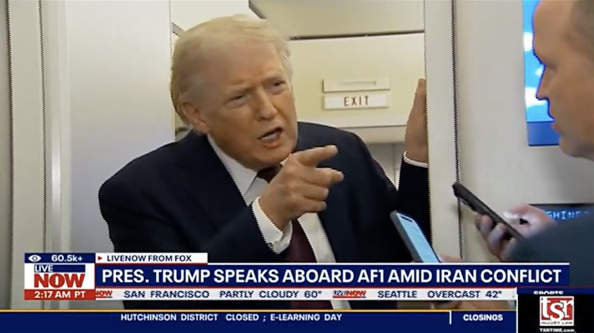 Trump Snaps at Very Obnoxious' Reporter Who Asked About Iran Troop Deployment
