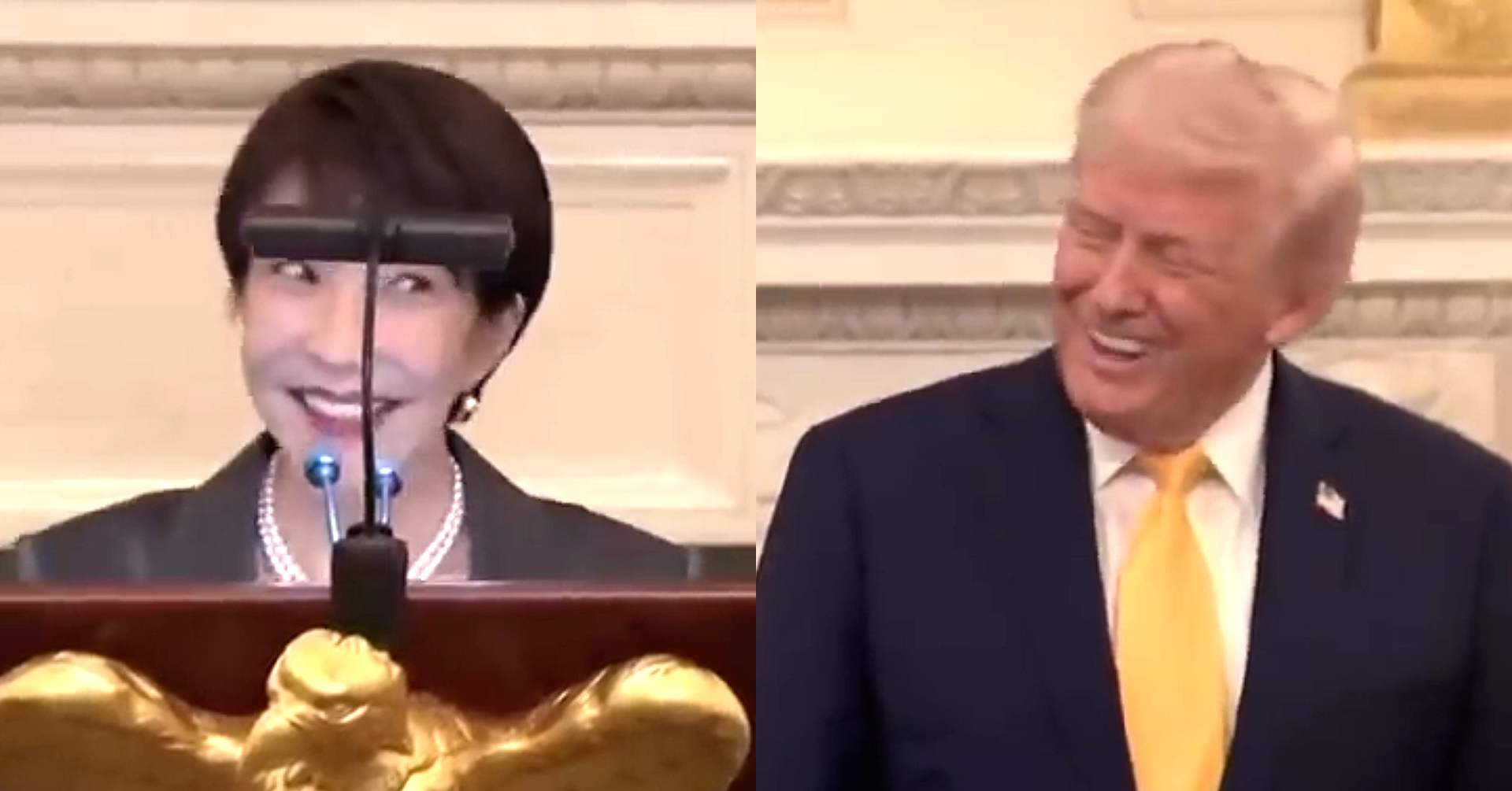 Trump Basks as World Leader Gushes About His Good Looks at State Dinner