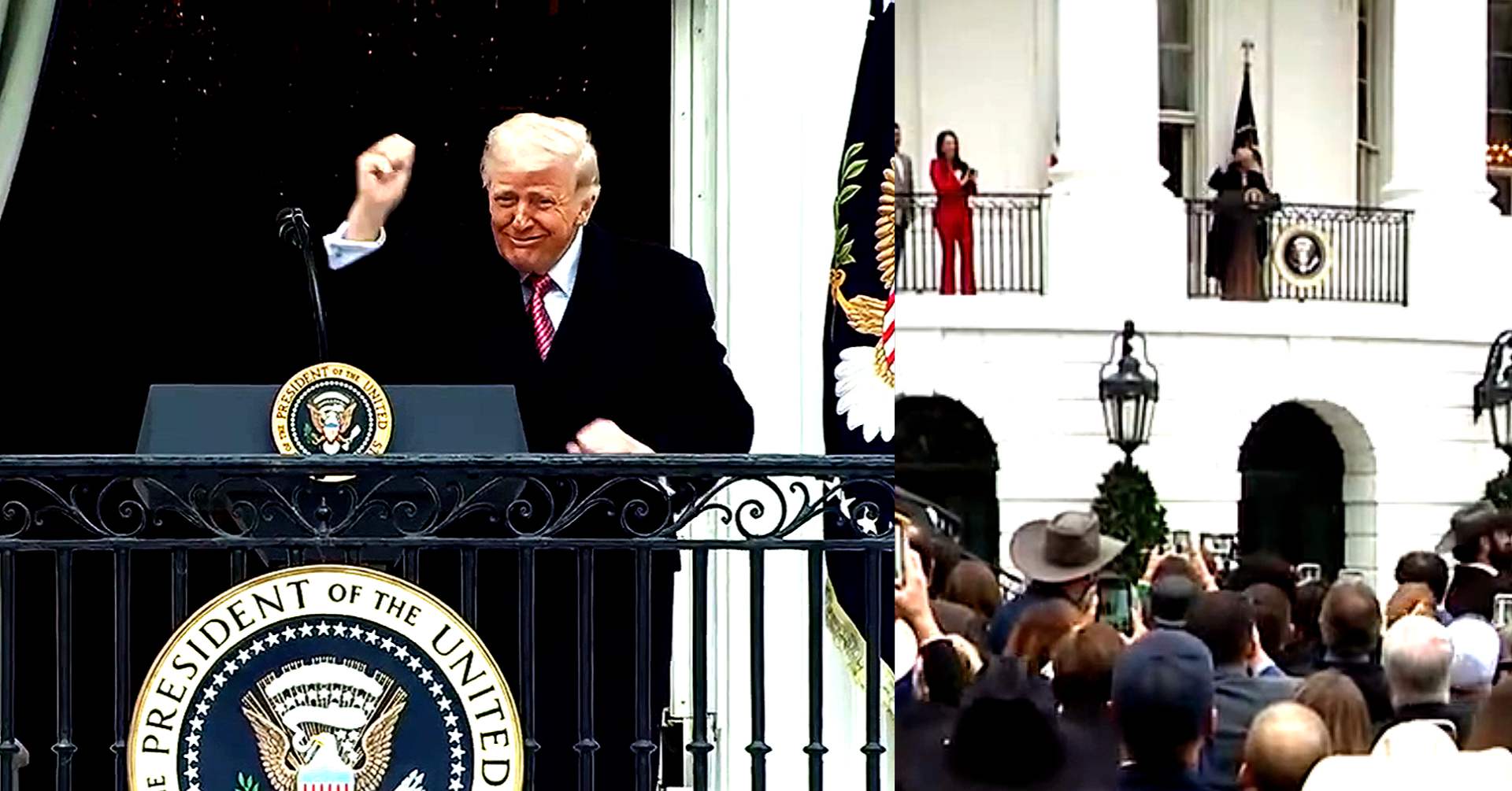 Trump Does Insanely Epic YMCA Dance on White House Balcony to Close Out Speech