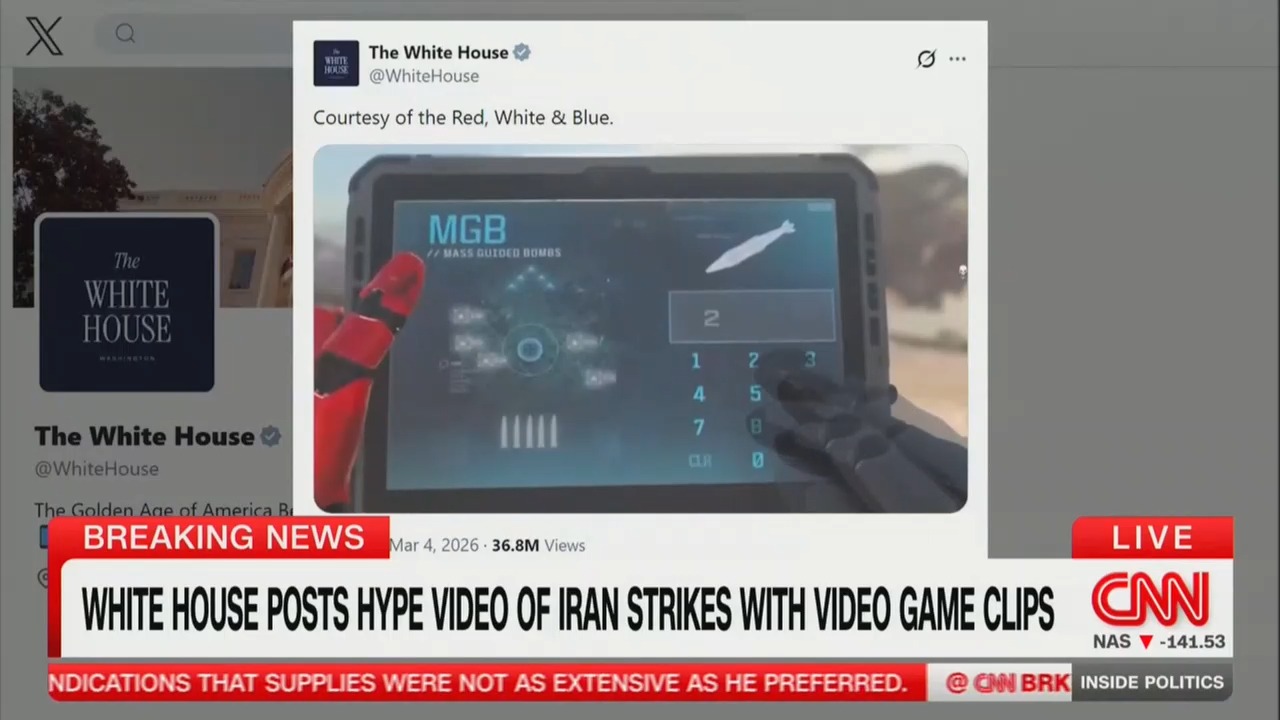 CNN Critics Berate Trump WH For Splicing Real Clips of Iran Strikes With Call of Duty': Like This Is a Game'