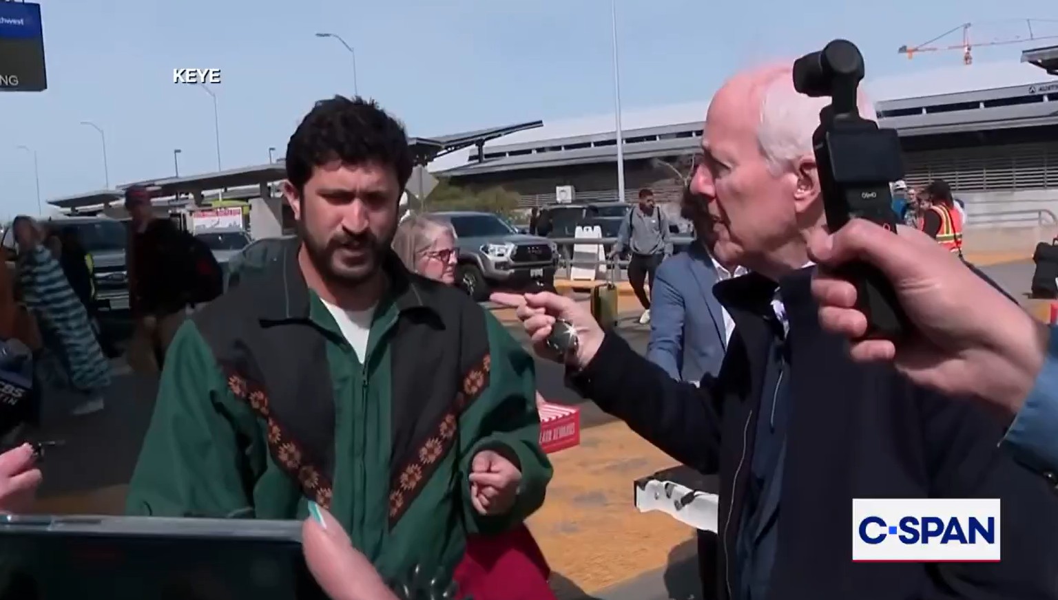 You Don't Have to Yell at Me!' Texas Republican And Dem Get Into a Fiesty Scrap at the Airport Over DHS Shutdown