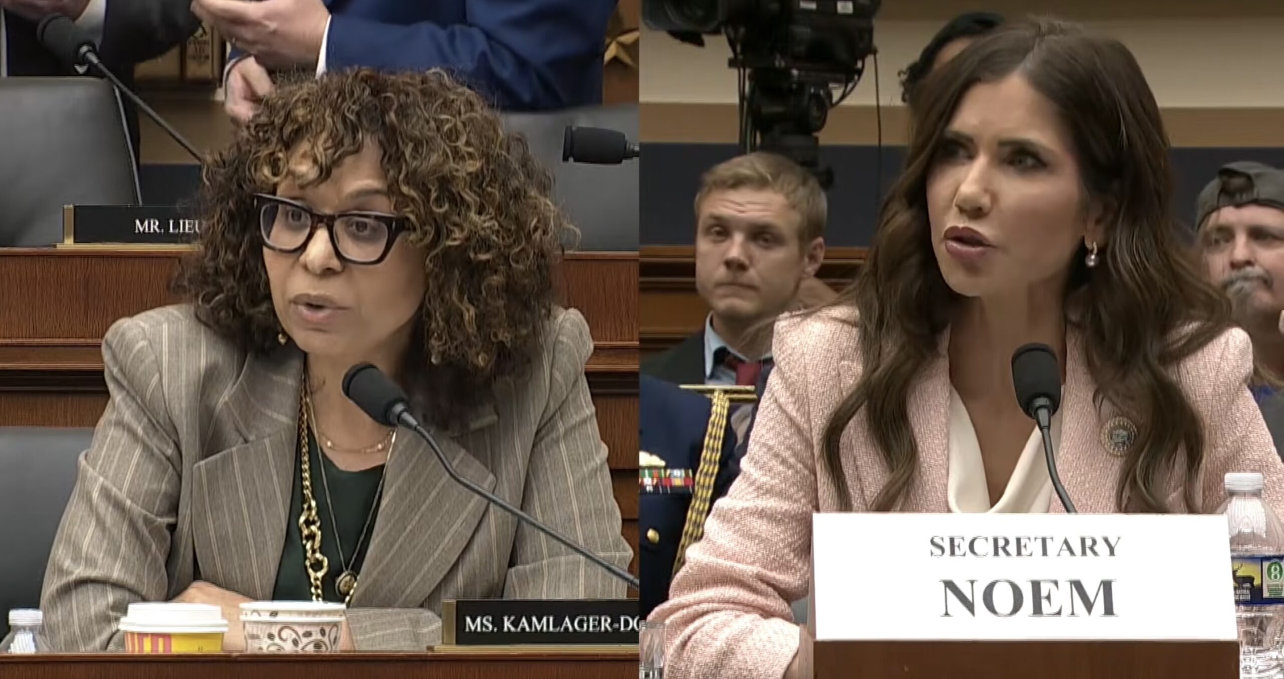 Kristi Noem Asked  With Her Husband Sitting Right Behind Her  If She's Had Sexual Relations With Corey Lewandowski'