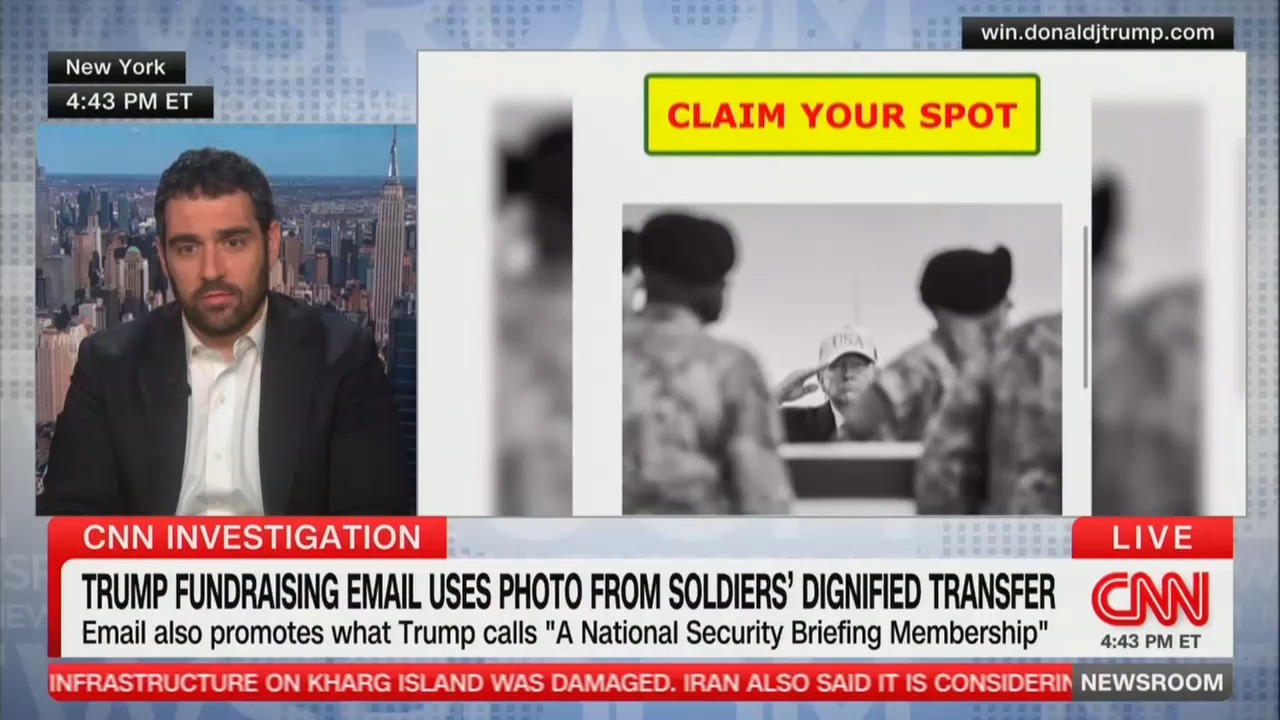 A Lot of Outrage': CNN Reports On Trump Shocking Critics with Fundraising Photo Featuring Dignified Transfer