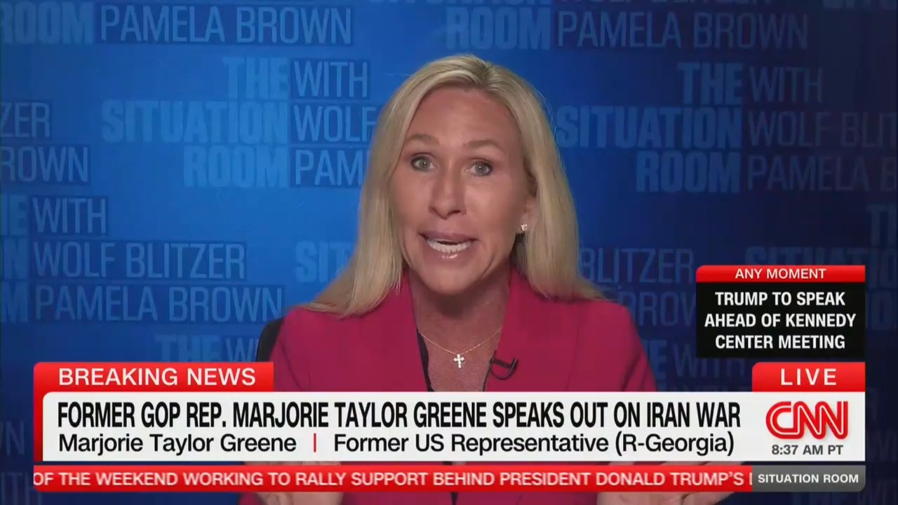 Marjorie Taylor Greene Claims Nobody' in MAGA Wants Iran War  Every Single Poll Shows Otherwise