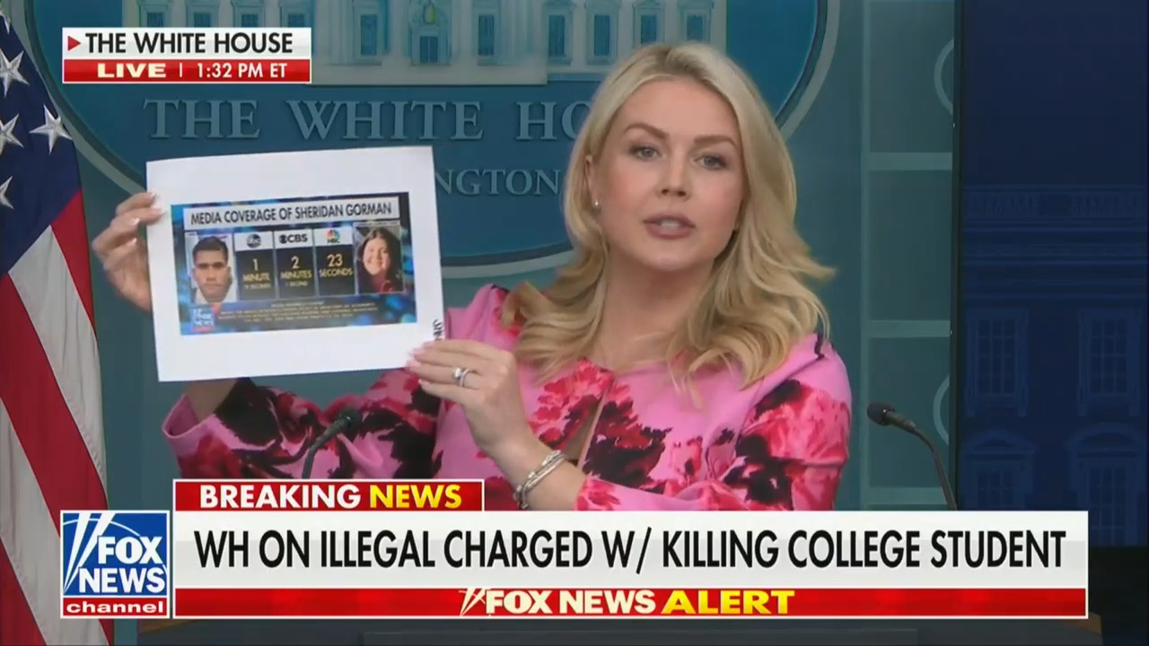 It's Despicable!' Karoline Leavitt Uses Fox Graphic to Bash Media Over Migrant Murder Story
