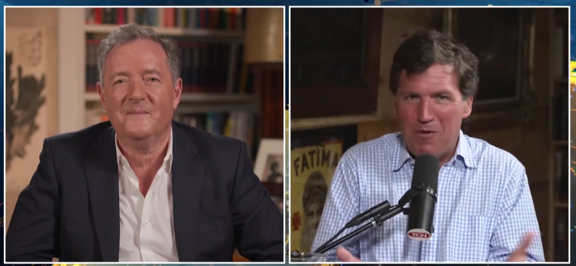 Tucker Carlson Quips to Piers Morgan He Might Just Have to Run For President  To Debate Ted Cruz