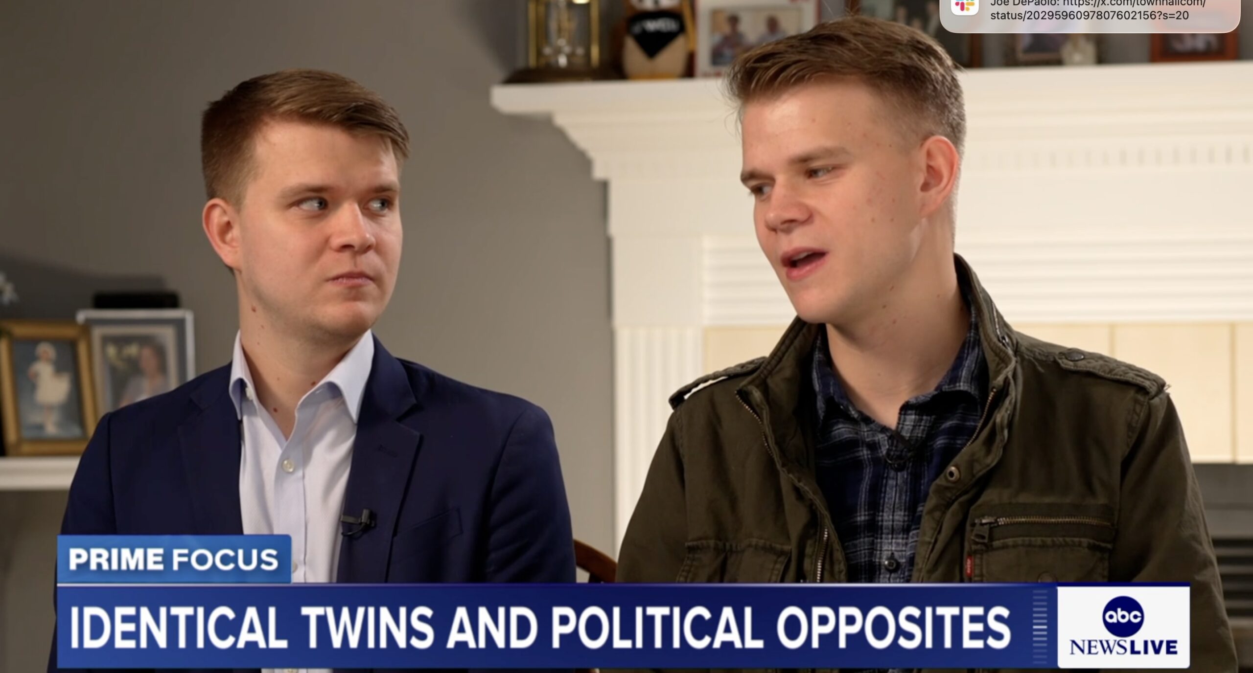 Identical Twins With Opposing Political Views Model Civility for Gen Z
