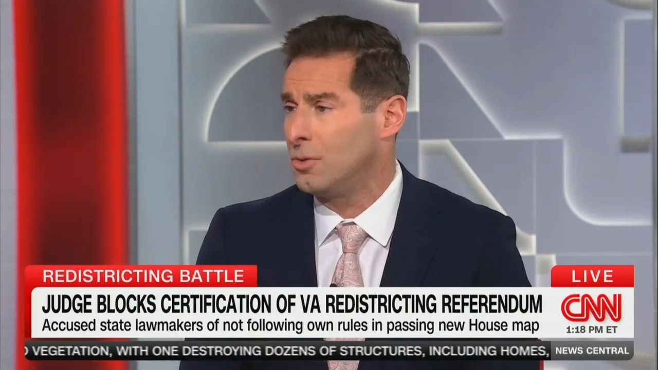 CNN Legal Expert Warns Democrats Their Virginia Gerrymander Is in Big Trouble