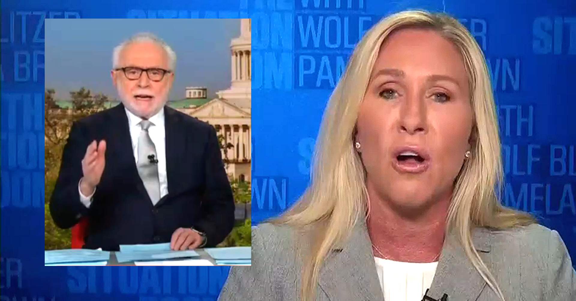 CNN's Wolf Blitzer Straight-Up Asks MTG Do You Genuinely Believe' Trump Was Going to Kill Entire Population' of Iran