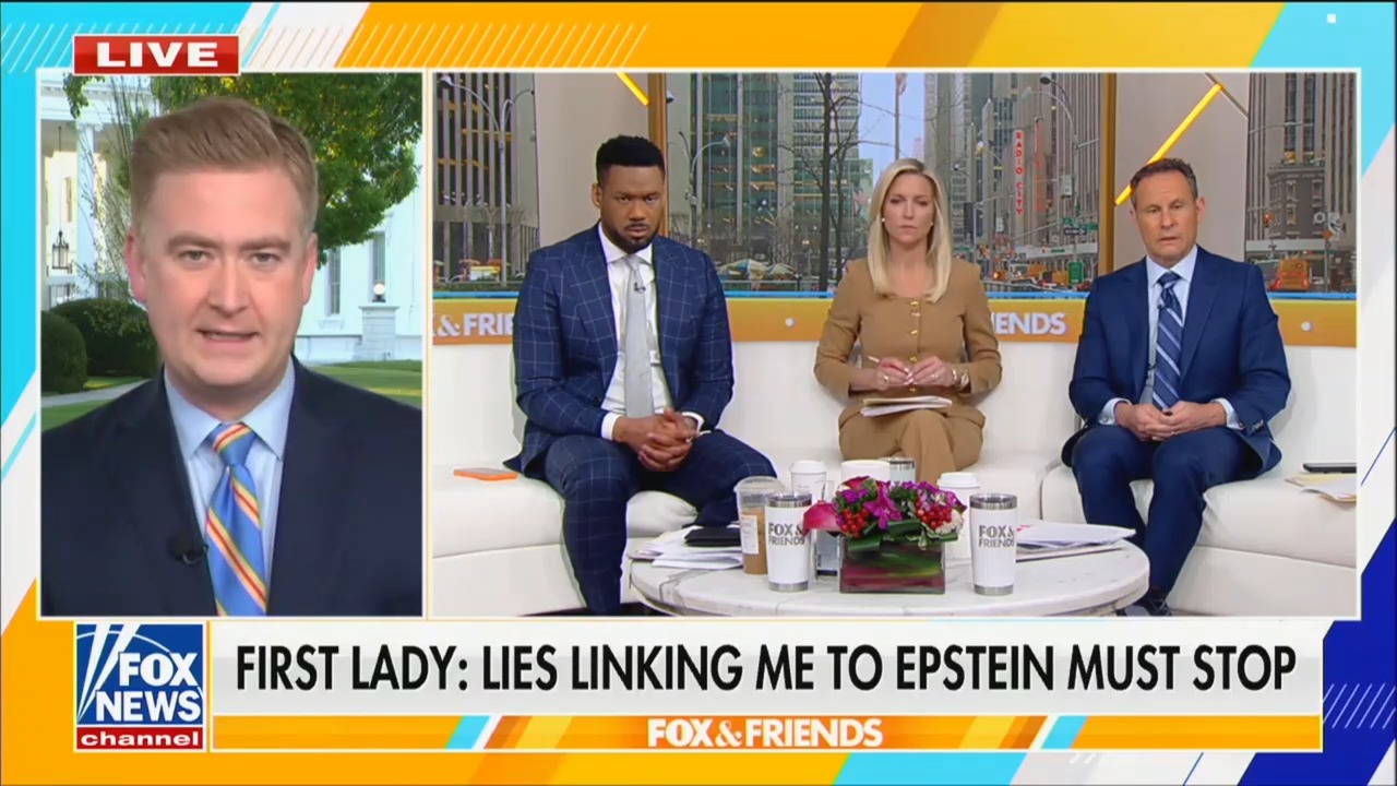 Fox's Peter Doocy Says West Wing in the Dark About Melania Trump's Epstein Statement: We Don't Know'