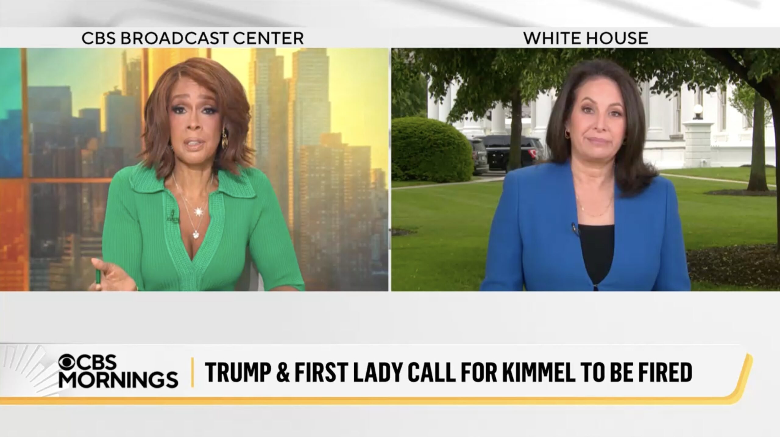 CBS's Gayle King Goes to Bat for Jimmy Kimmel Amid Melania Trump's Push to Get Him Fired