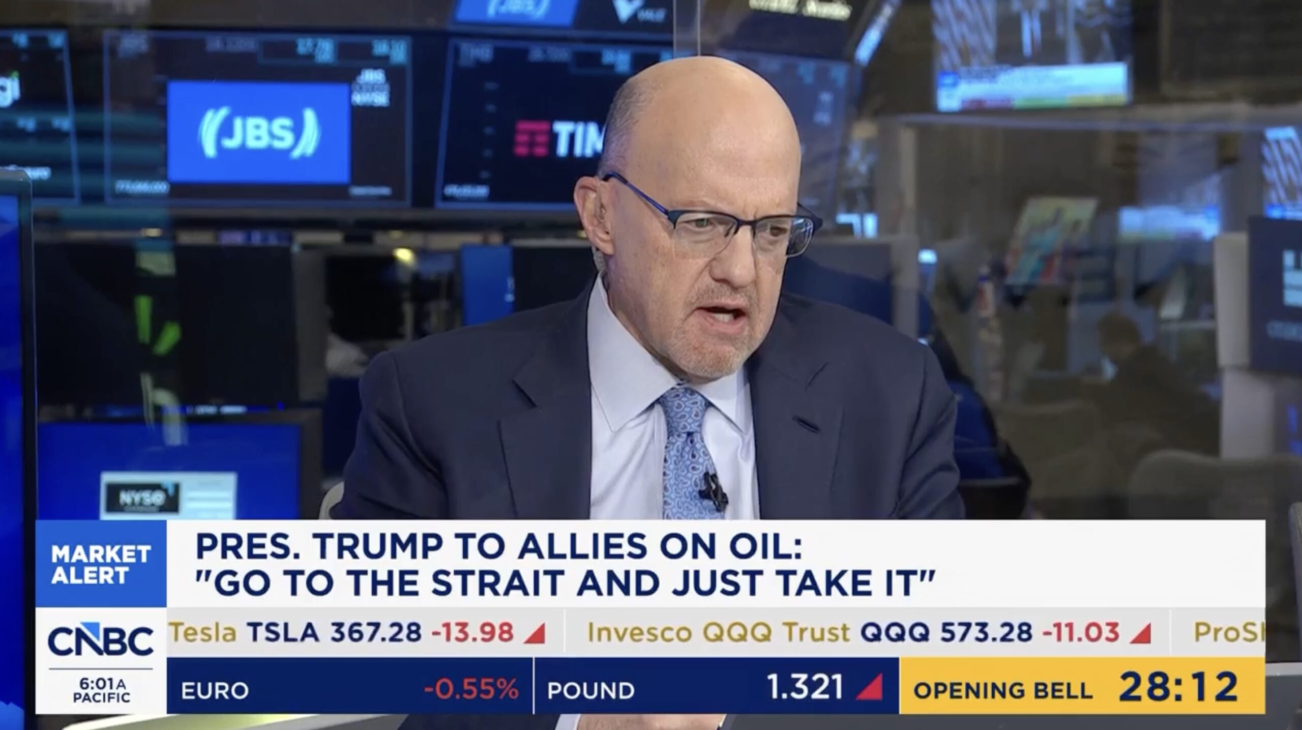 CNBC's Jim Cramer Delivers a Sullen Wall Street Forecast After Trump's Speech: Investors Didn't Get What They Wanted to Hear'