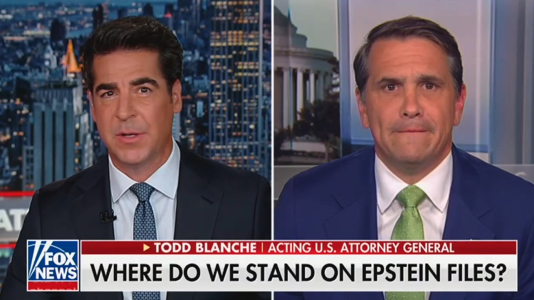 Jesse Watters Grills Bondi's Replacement on Epstein: You Don't Think He Might've Been a Spy?'