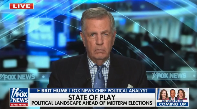Fox's Brit Hume Says if Midterms Were Held Today, Republicans Would Lose Big: The House Would Be Obviously Gone'