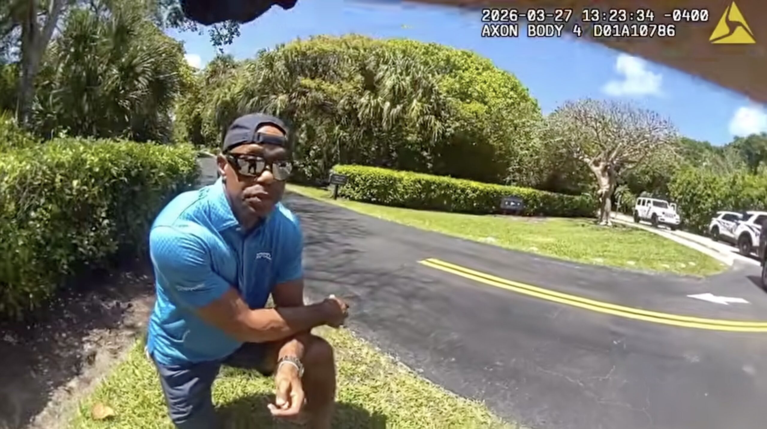 Body Cam Footage Shows Tiger Woods Moments After Car Crash