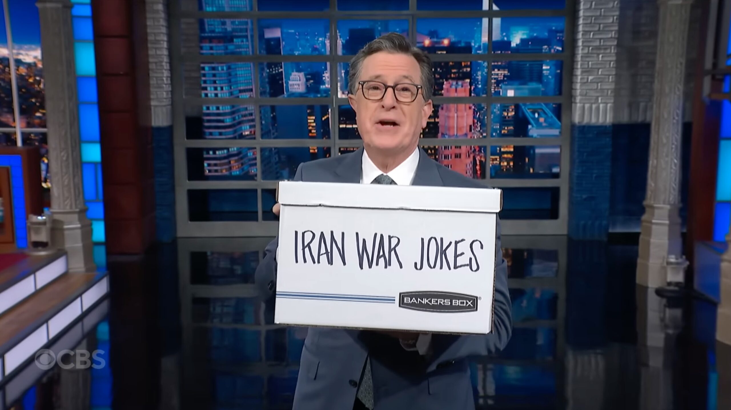 Stephen Colbert Sends Jimmy Kimmel His Backup Iran Jokes' Since War's Not Ending Anytime Soon