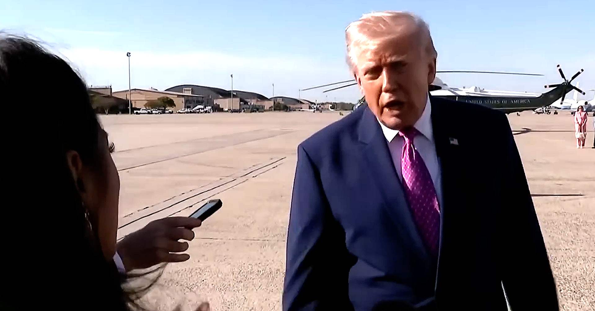 Trump Confronted Over War By Reporters On Way to Fundraiser at His Winery