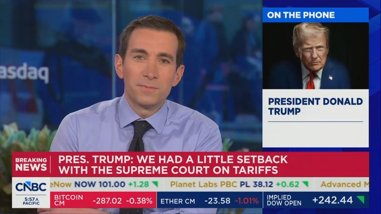 Trump Flattered as CNBC's Sorkin Asks If Amazon and Others May Abandon Tariff Refunds to Avoid Offending' Him