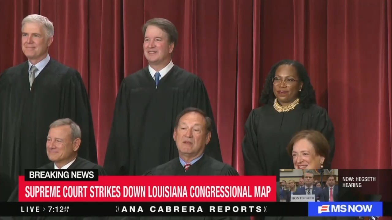 Supreme Court Shoots Down Louisiana's Majority-Black Congressional District in Landmark Decision