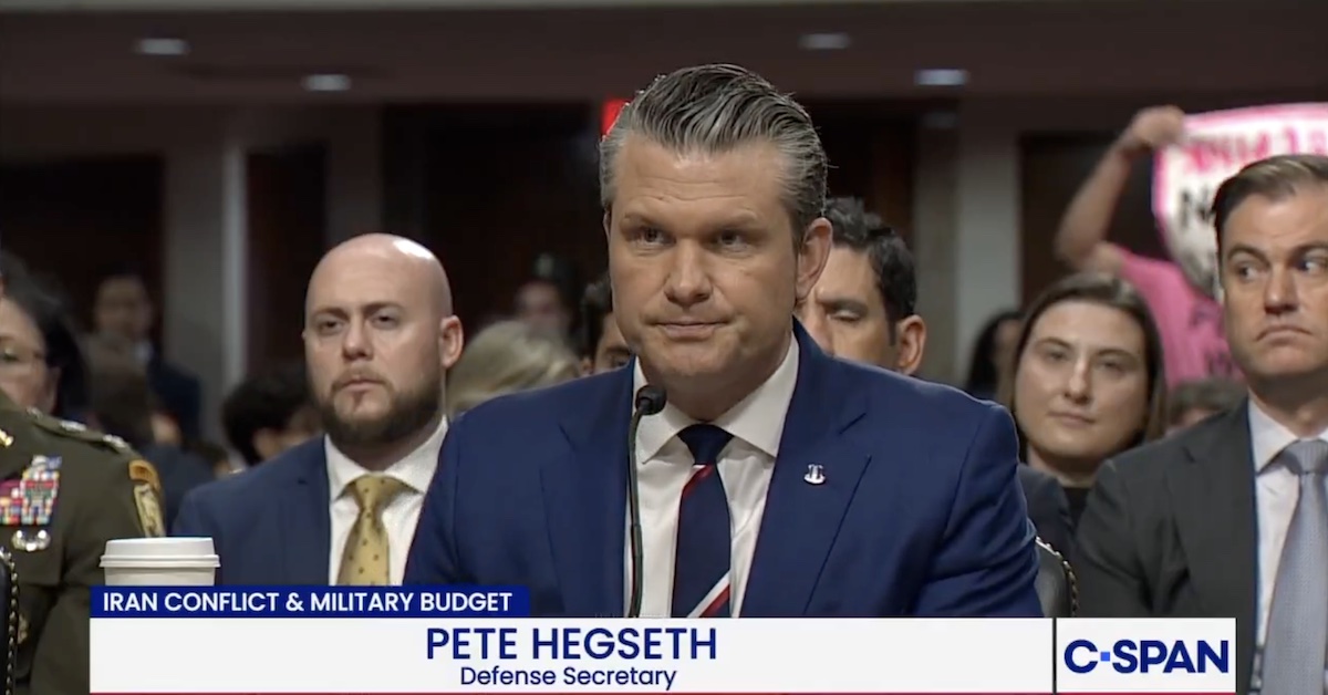 You Should Be Arrested!' Pete Hegseth's Opening Statement at Hearing Crashed by Protester