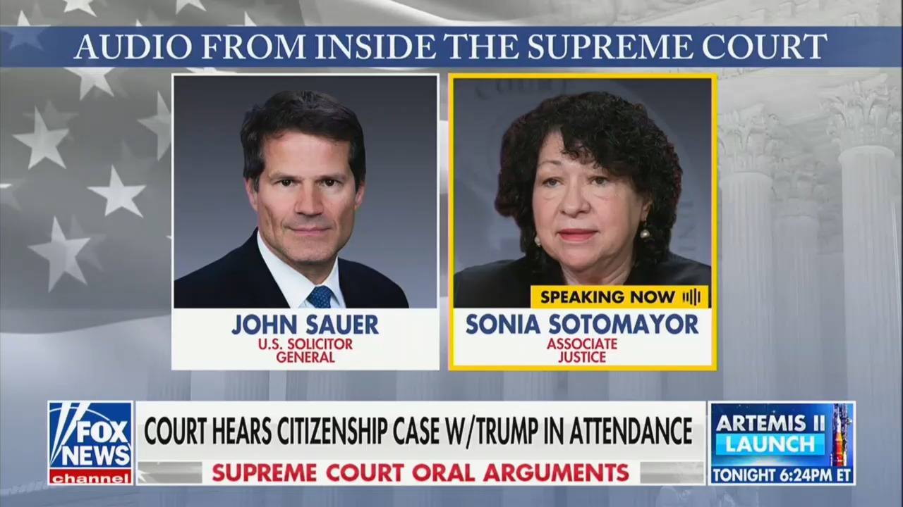 Sotomayor Grills Trump Solicitor General: Are You Asking to Allow the Government to Unnaturalize People?'