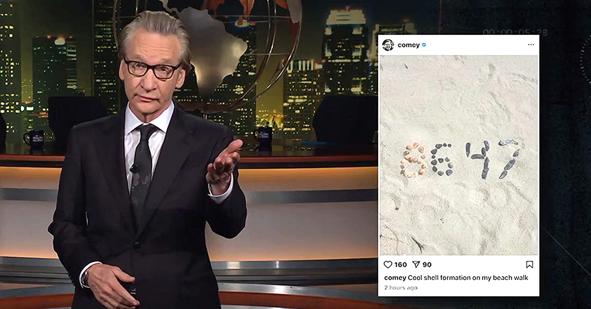 Bill Maher Mocks Trump Crew Over '86 47 Death Threat: Going a Little Crazy There'