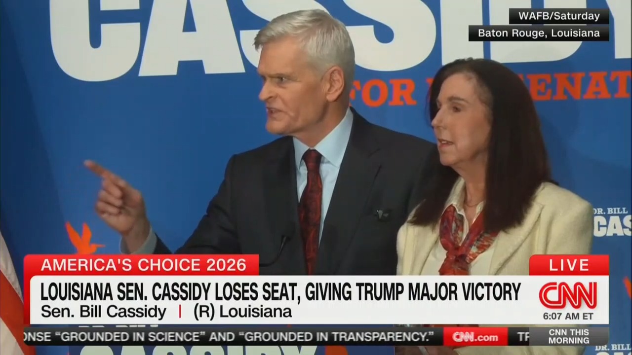 Sen. Bill Cassidy Swipes at Trump in His Concession Speech