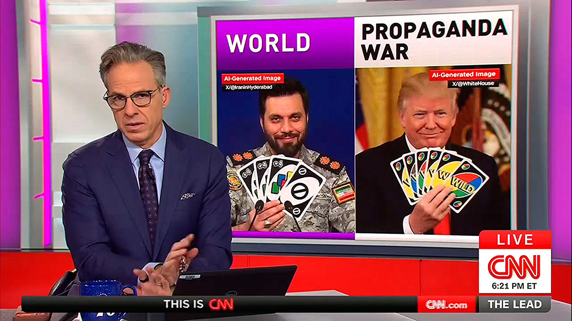CNN's Jake Tapper Calls Out Trump's I Have All The Cards' Meme  Asks If He's Losing the Propaganda War'