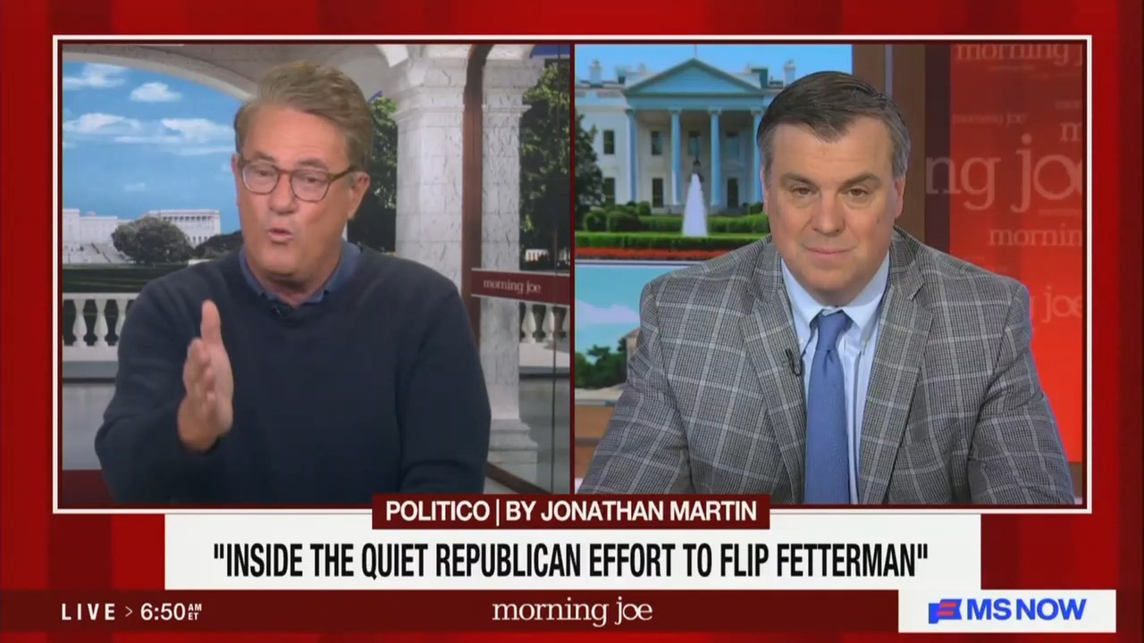 Joe Scarborough Trashes Stupidity' of Democratic Fears That John Fetterman Will Flip