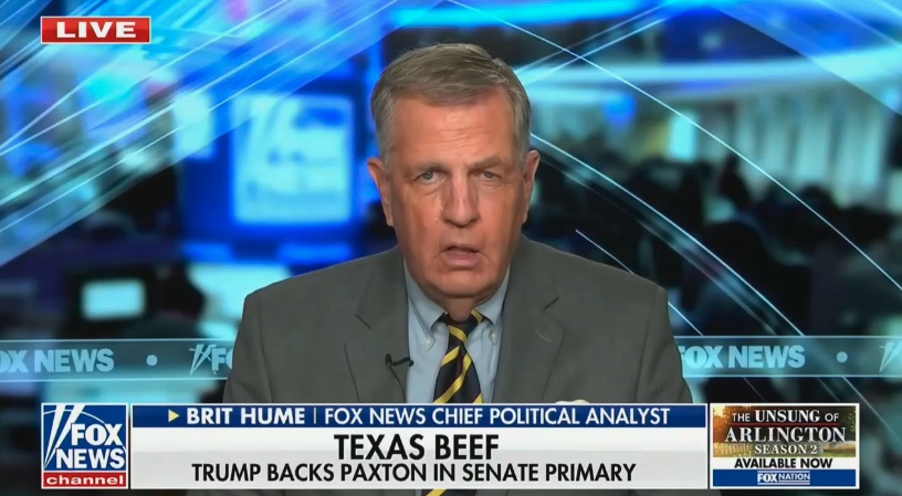 Fox's Brit Hume Says Trump Endorsement Has Put Senate Seat In Some Danger' for Republicans