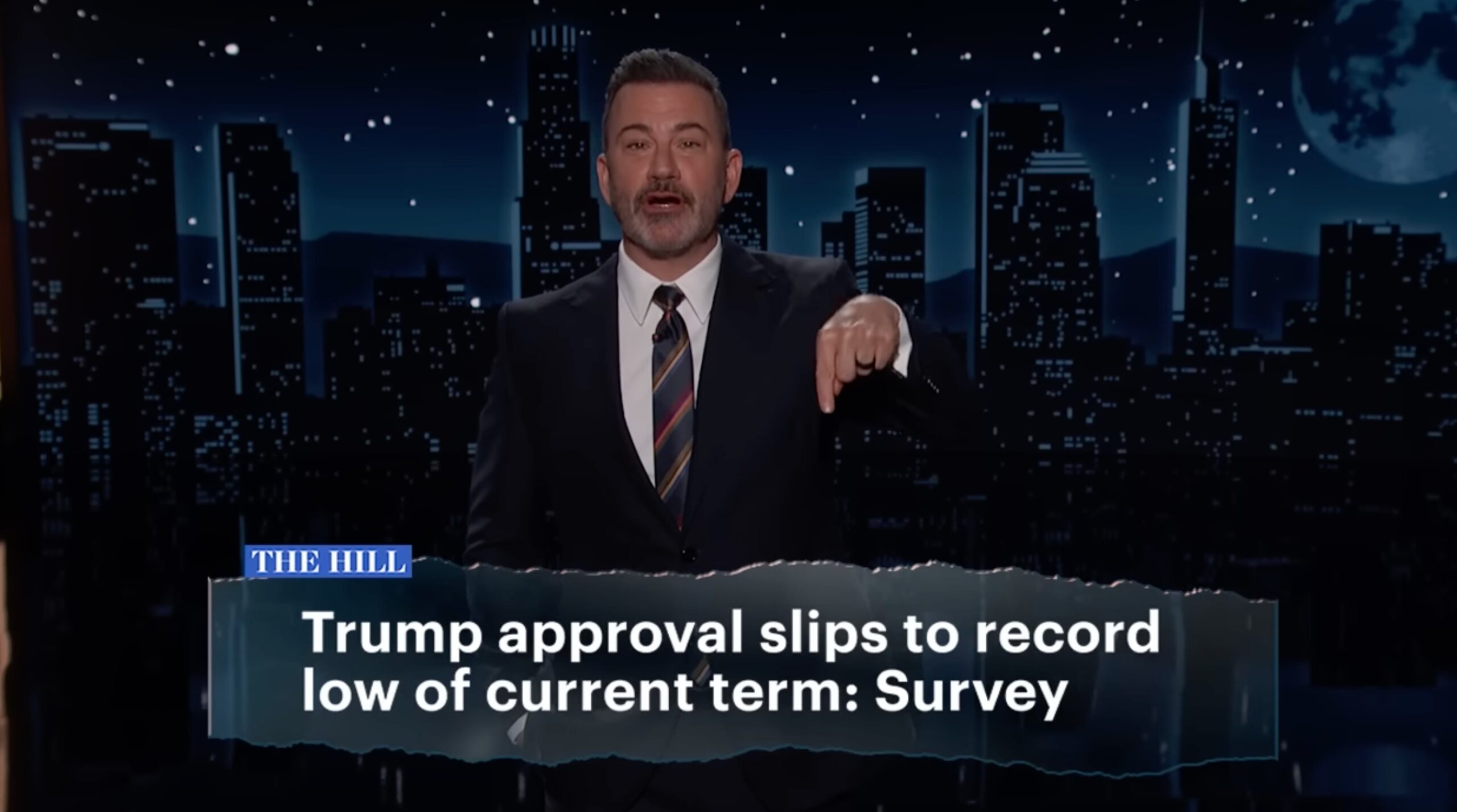 Jimmy Kimmel Flips Trump's Low Ratings Dig Back at Him: We Should Both Be Out of the Job'